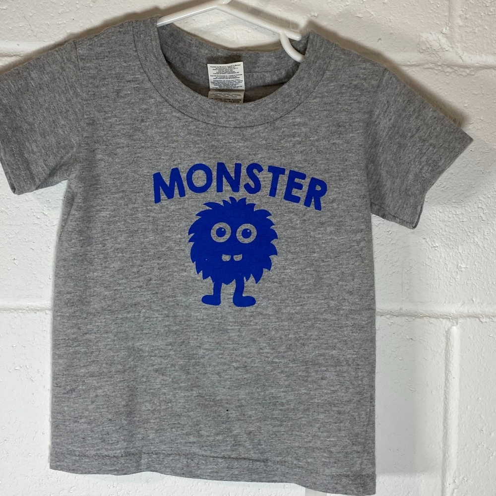 Gildan Boys Gray Monster T-shirt